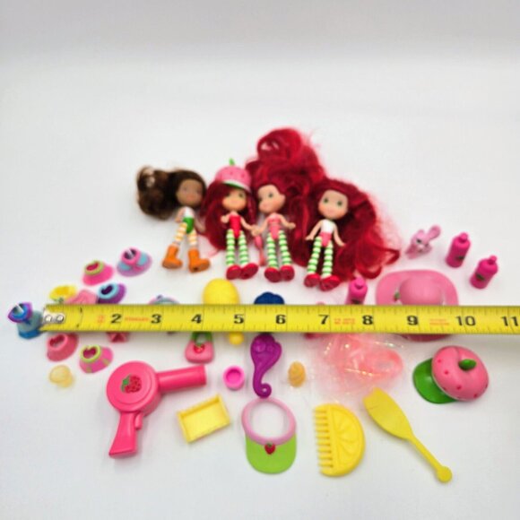 Strawberry Shortcake Mini Dolls 3” Hasbro Lot Figures And Accessories Be… - Picture 7 of 8